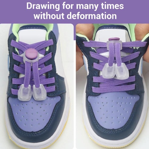 No Tie Shoelice Child Spring Lock Shoelisse LILLA purple