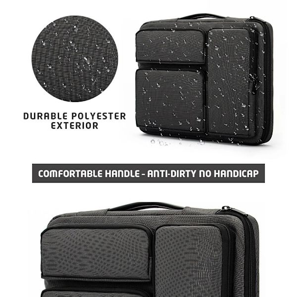 Laptopväska i nylon Notebook-axelväska SVART 15 15,6 tum 15 black 15 15.6 inch-15 15.6 inch
