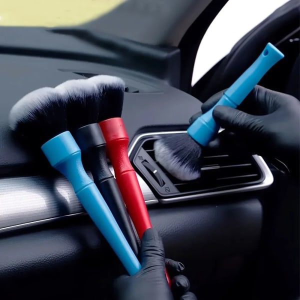 Car Dash Duster Brush Bilrenseverktøy BLÅ 24CM Blue 24cm