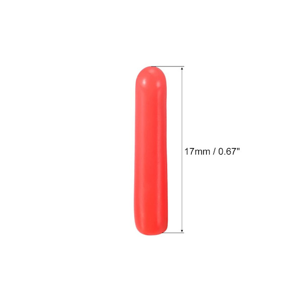 100 kpl kumiset päätykappaleet pyöreä kierresuoja PUNAINEN 100 kpl red 100pcs