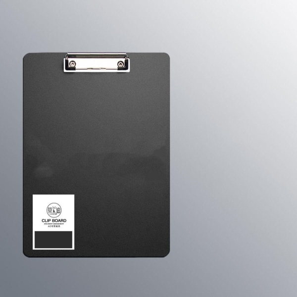 Filmappe skriveblokk Plast utklippstavle SVART black