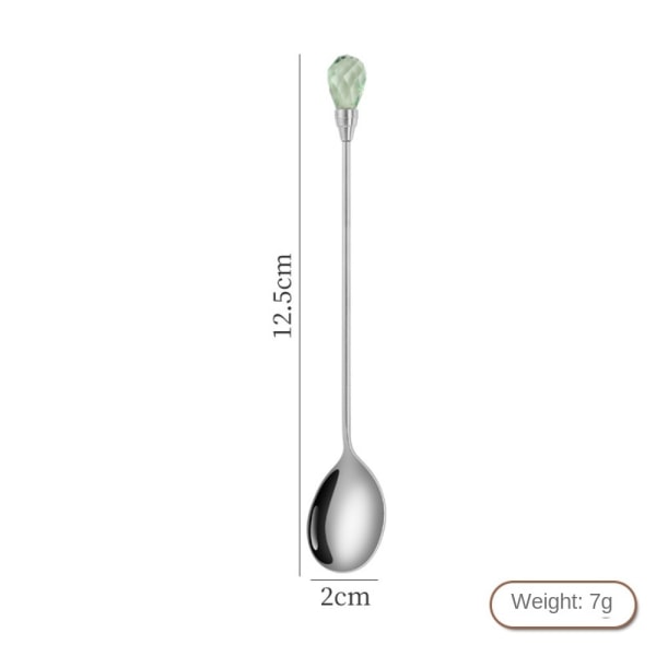 Omrörningssked Kaffesked SILVER&GRÖN SKEDSSKED Silver&Green Spoon-Spoon