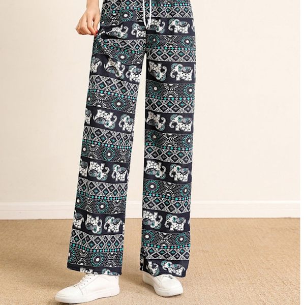 Byxor med vida ben Elephant Print Pant 02 02 02