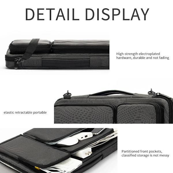 Nylon Laptopväska Notebook Axelväska GRÅ 13,3 14 TUM 13,3 grey 13.3 14 inch-13.3 14 inch