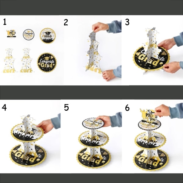 Papir Cupcake Display Stand DIY Cake Stand Cake Stativ
