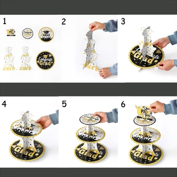 Papir Cupcake Display Stand DIY Kage Stand Kageholder