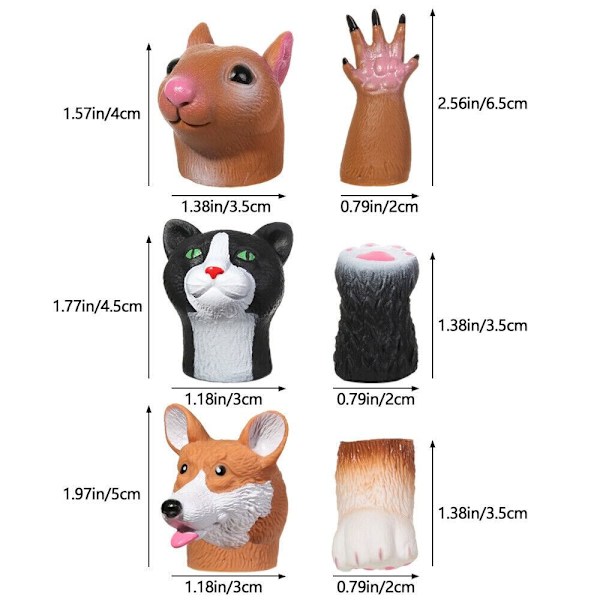 Sormikäsi nukke eläin Sormenuket ORAVA ORAVA Squirrel