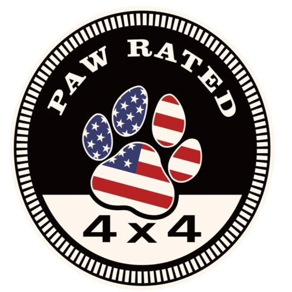 2 stk Paw Badge Vurdert Bilemblem American Flag Car Badges