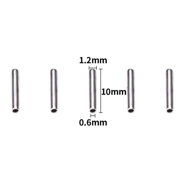 Fishing Wire Tube Line Crimping Sleeves 1,2X8 1,2X8 1.2X8