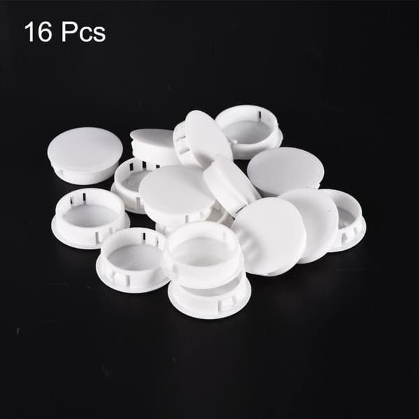 16 st Hålpluggar Infälld Typ Panel Rund Snäpp VIT 16 st white 16pcs