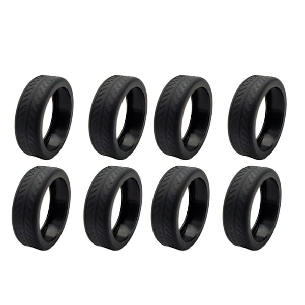 4/8 kpl matkatavaroiden pyörät Protector matkatavaroiden pyörän kengät black 8pcs-8pcs
