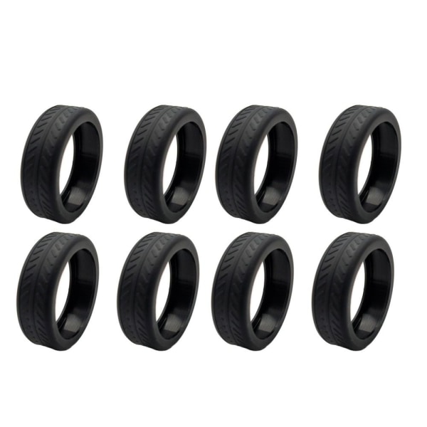 4/8st Bagagehjul Protector Resebagage Caster Skor black 8pcs-8pcs