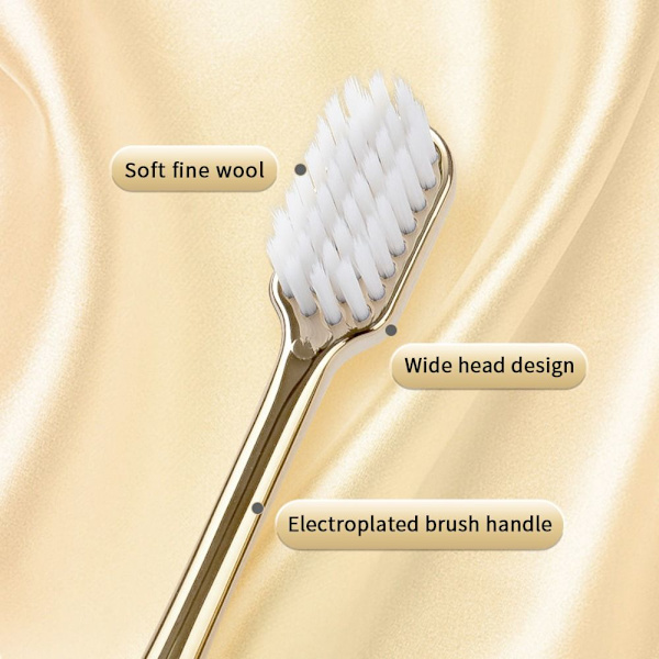 Mjuk tandborste Vuxen tandborste SILVER VIT BORST VIT silver white bristles-white bristles