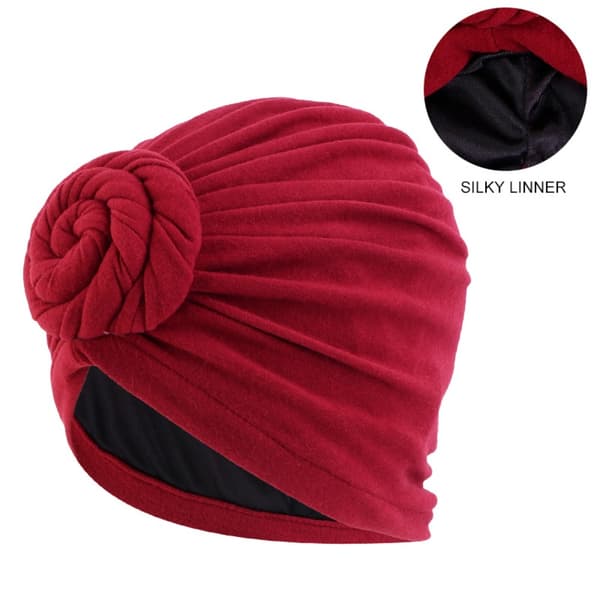 Dame Turban Hår Cover SORT Black