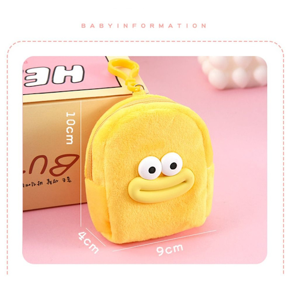 Plysj myntpung Mini Lommebok KAFFE coffee