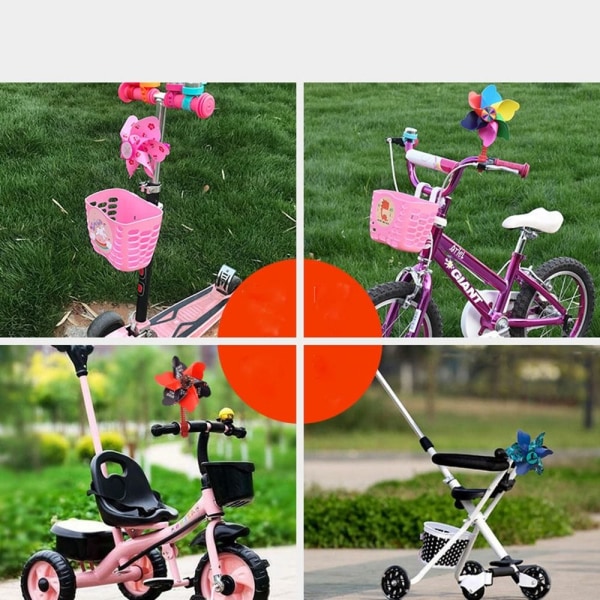 Barn Cykel Väderkvarn Tecknad Färgglad Pinwheel 5 5 5