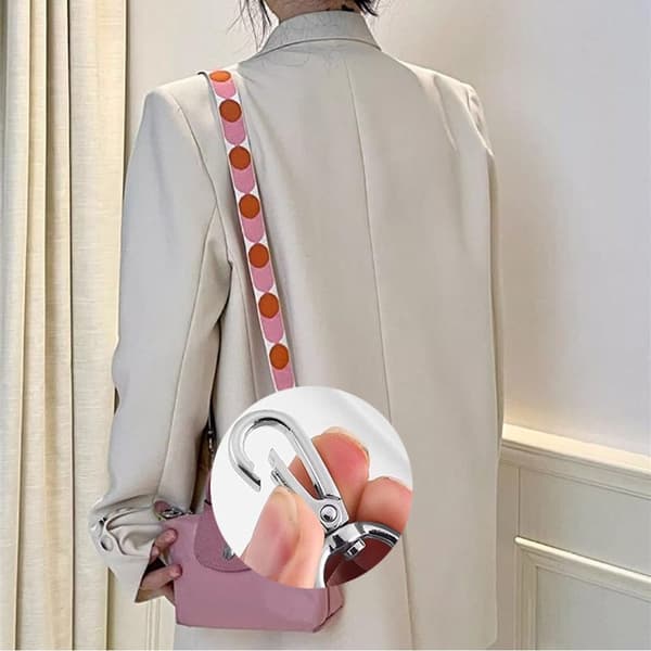 Ekte Lærreim Transformasjonsspenne ROSA SØLVSPENNE Pink Silver Buckle