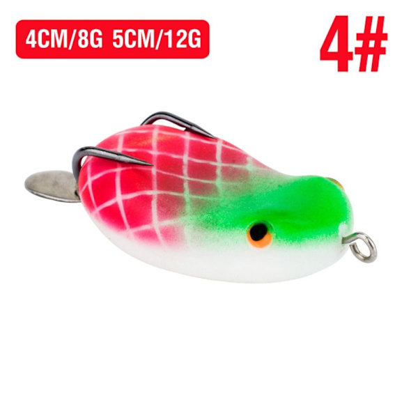Fiskegroda Lure Gummi Groda ROSE RÖD&GRÖN 12G 12G rose red&green 12g-12g