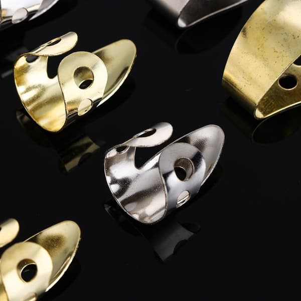 4 ST Gitarrplektrum Basplektrum SILVER silver