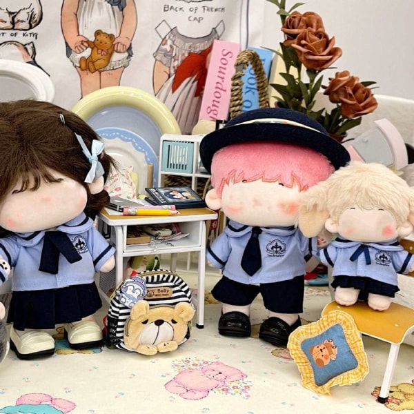 Dukkeklær Miniatyr skoleuniform GIRL-10CM GIRL-10CM girl-10cm