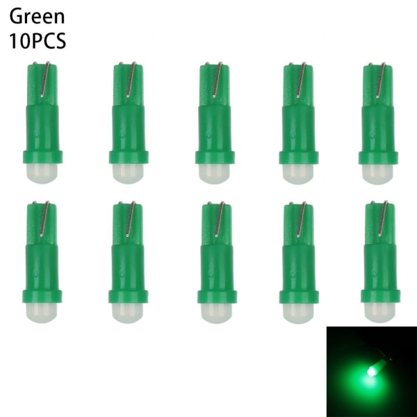 T5 Led Valot Kojelaudan valo VIHREÄ 10 KPL 10 KPL Green 10Pcs-10Pcs