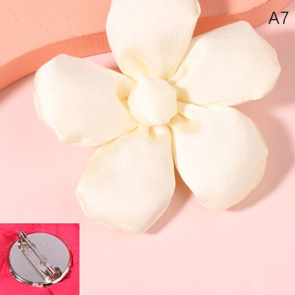 Muoti Kangas Rintaneula Kukka Design Rintakoru Pins BEIGE WITH beige with brooch-with brooch
