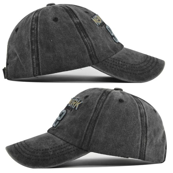 Baseballkasketter med bogstavbroderi Snapback-hatte GRÅ grey