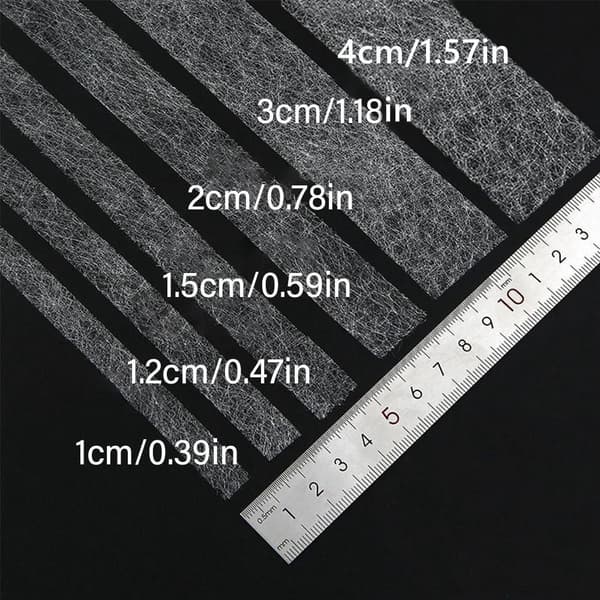 Interlining Limfäste Tyg Kläder Stryk På Kantband VIT 1CM White 1cm
