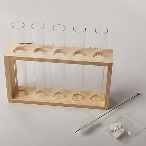 Hydroponic Plants Container Hydroponic Wood Ram BROWN 5 TUBE brown 5 tube-5 tube