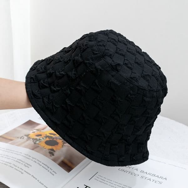 Bomullshattar Dam Sommarhatt SVART Black