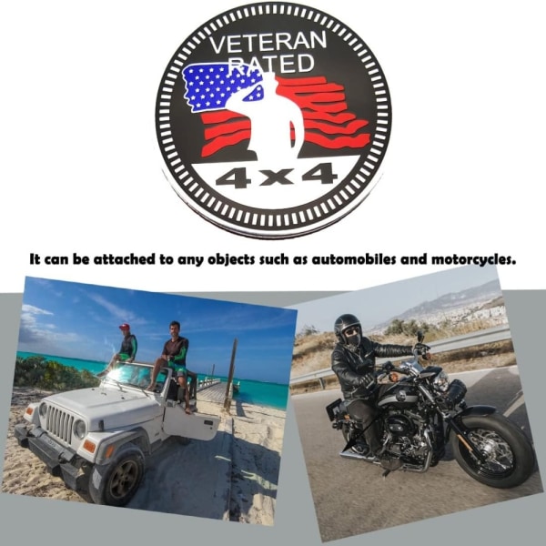 2 STK Veteranklassifisert emblem 4x4 bilemblem DUCK RATED AND RATED Duck Rated