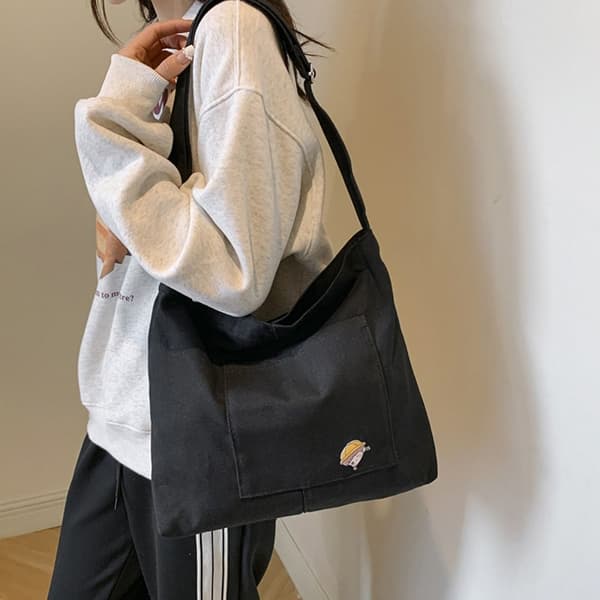 Canvas Tygväskor Casual Messenger Väskor SVART black