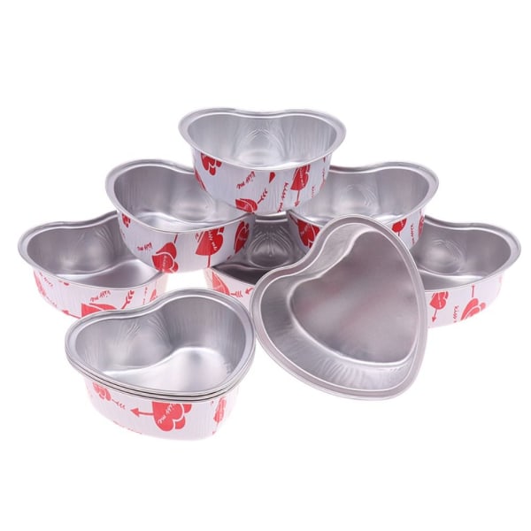 10 stk/sæt aluminiumsfolie kageform Cupcake Cup #1 UDEN LÅG #1 Without Lids-Without Lids