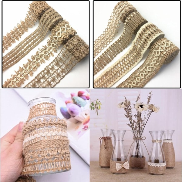 Hamp Rope Webbing Flettet Webbing Linned Roll