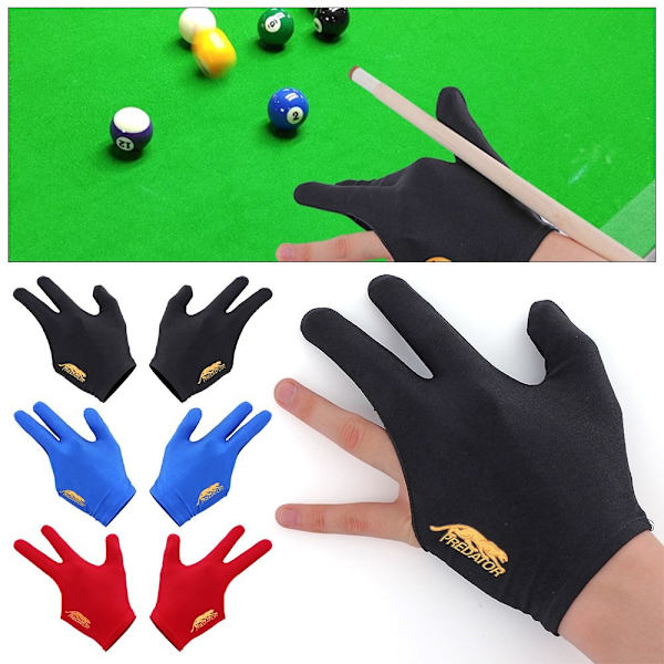 Billardhandsker Snookerhandsker SORT VENSTREHÅND VENSTREHÅND black left hand-left hand