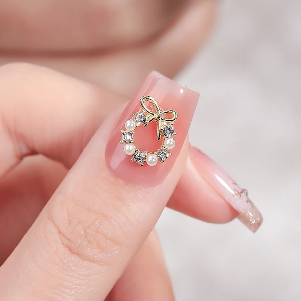 10 KPL 3D Nail Art Kynsikorut HOPEAA SILVER