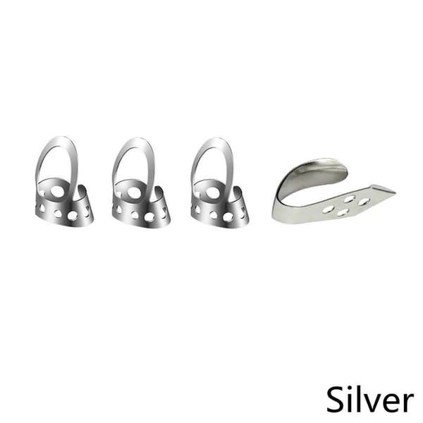 4 STK Guitar Plektre Bas Plektre SØLV silver