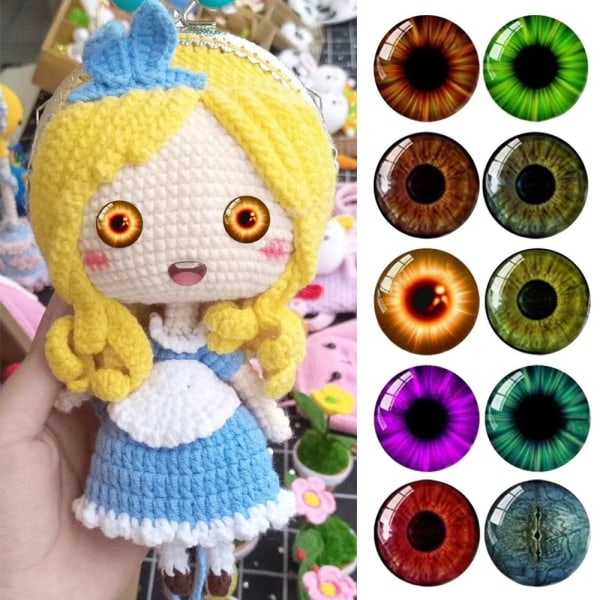 20 stk/10 par Eyes Crafts Eyes Puppet Crystal Eyes 15MM 15MM 15mm