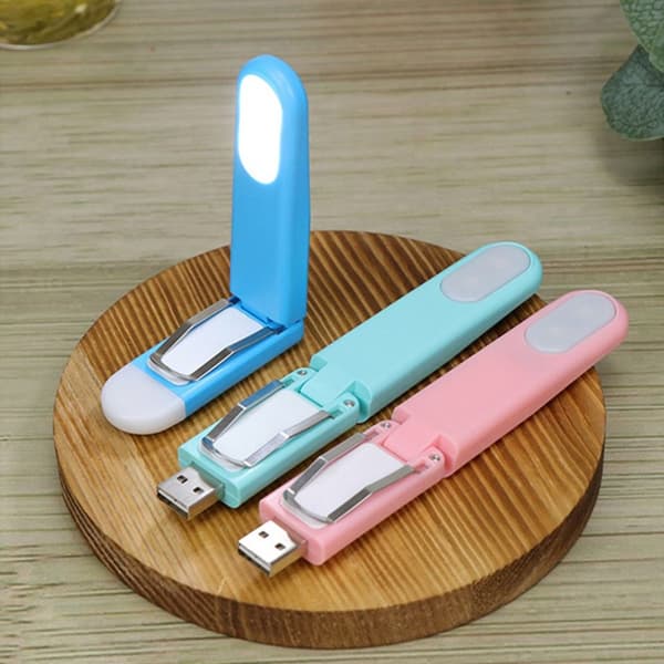 Klemme-leselampe LED-boklys BLÅ Blue