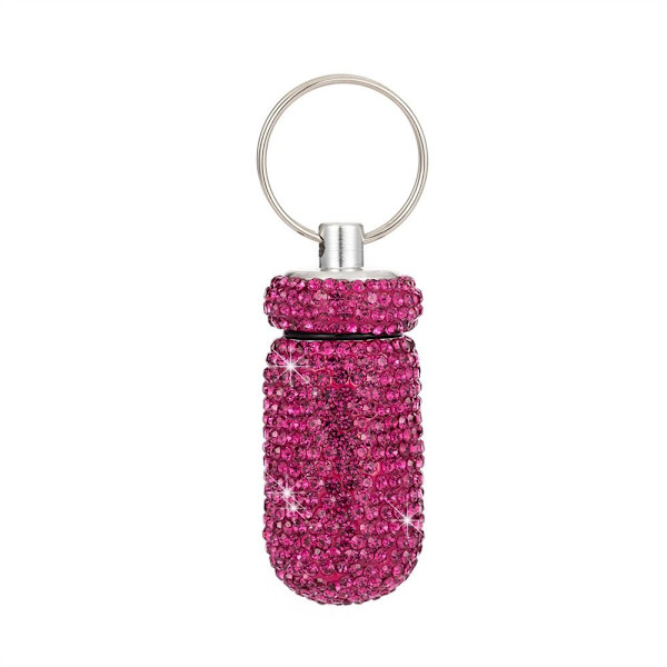 Pillebeholder Pocket Medicin Organizer LILLA&RØD purple&red