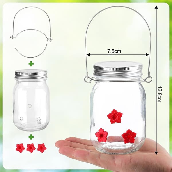 Kolibri Foderautomat Mason Jar Glas Kolibri Foderautomat Fugl