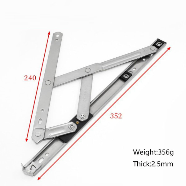 Tophængt vindueshængsel Vinduesstøtte 14INCH2.5MM 14INCH2.5MM 14inch2.5mm