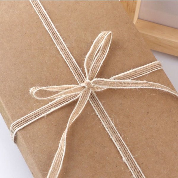 10M/Roll Natural Jute Reb Gavepakning Webbing MULTICOLOR Multicolor
