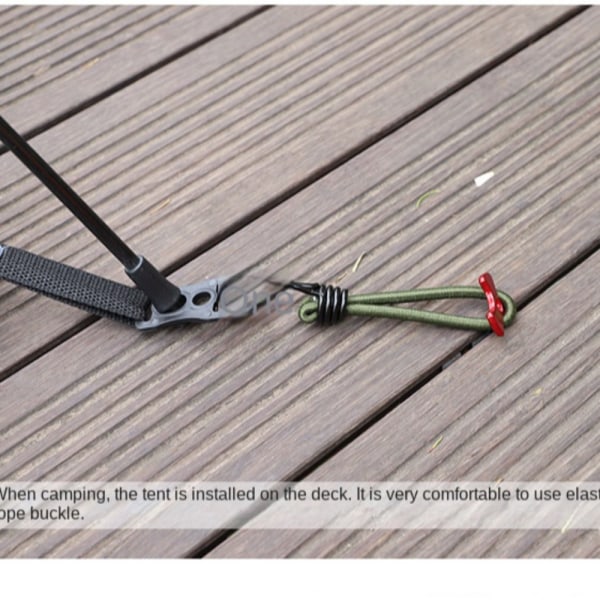 Elastisk reb med krog fast bindingsbælte 12CM SORT 12CM SORT 12cm Black