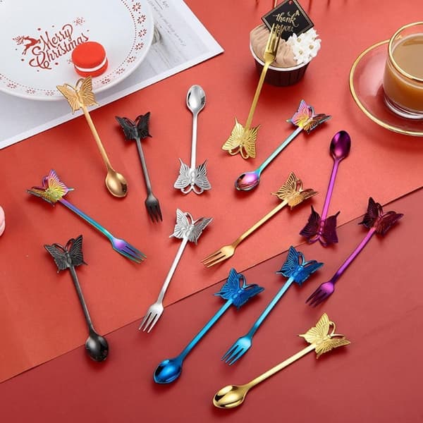 Dessert Kaffe Omrører Te Skeer GULD SKE Gold Spoon-Spoon