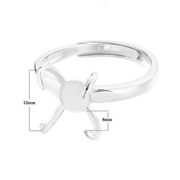 4 Claws Ring Claws Ring Base Plated Justerbara Ring Bases