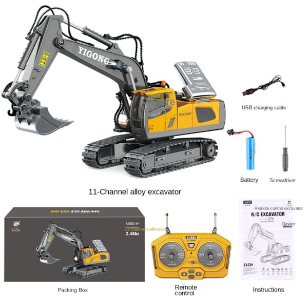 Fjernkontroll Gravemaskin RC Biler GRAVEMASKIN GRAVEMASKIN excavator