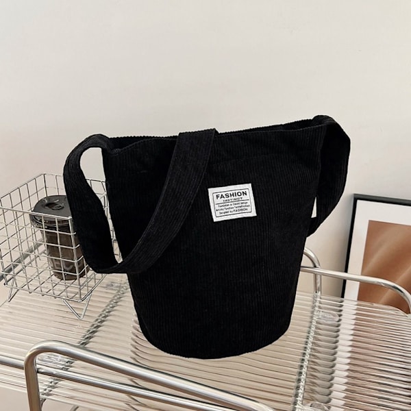 Vakosametti Crossbody Laukut Bucket Laukut MUSTA black