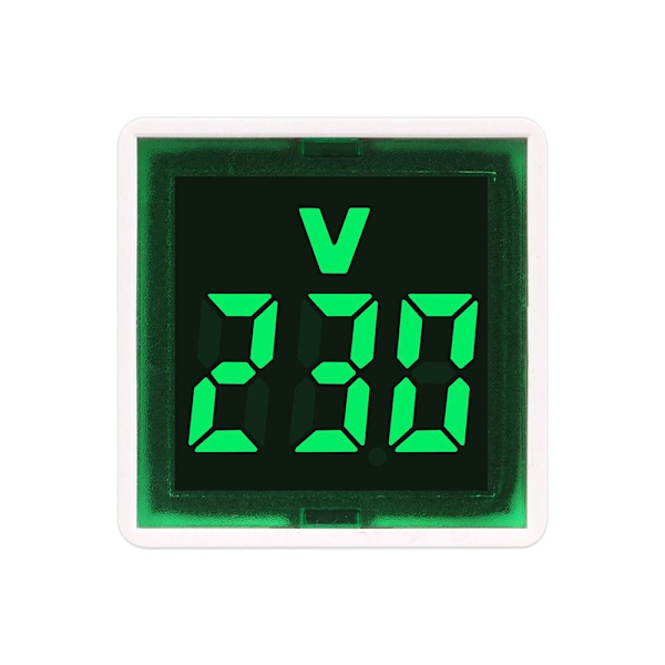 Firkantet Voltmeter Spenningsmålingsmonitor 2 2 2