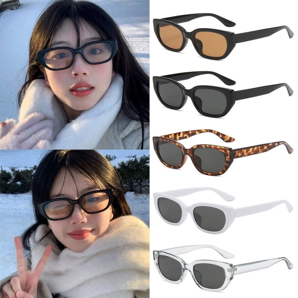 Cat Eye Solbriller Retro Shades LEOPARD-GRÅ LEOPARD-GRÅ Leopard-Gray